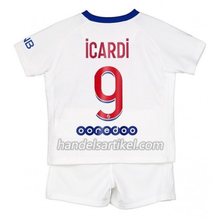 Paris Saint-Germain Mauro Icardi 9 Kinder Auswärts Trikotsatz 2020/21 Kurzarm (+ Kurze Hosen)